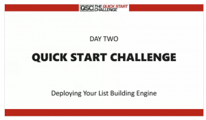 The Quick Start Challenge Day 2