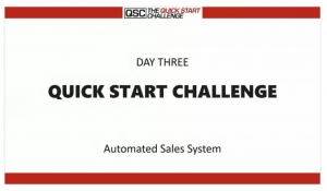 The Quick Start Challenge Day 3